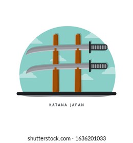 Katana Samurai Japan Icon Vector Design