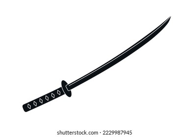 Katana samurai sword vector icon