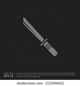 Katana Sword Icon - Black Creative Background - Free vector icon