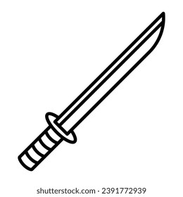 Katana sword icon vector on trendy design