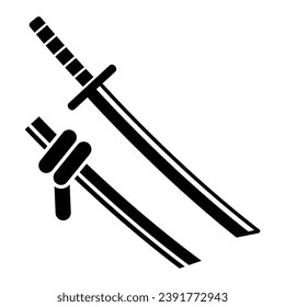 Katana sword icon vector on trendy design