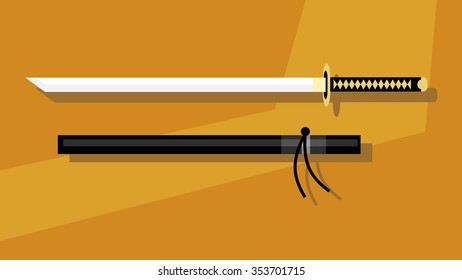 Katana sword - one of the traditionally made Japanese sword
