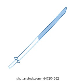 katana sword samurai war weapon icon
