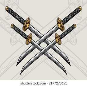 Katana Sword Vector. Premium vector