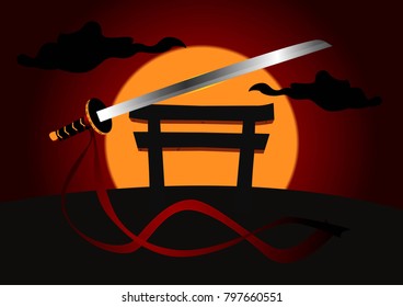 katana vector illustration