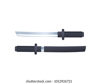katana vector on white
