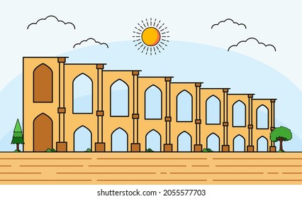katara old building vector illustration