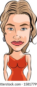 Kate Winslet Comic Caricature Portrait