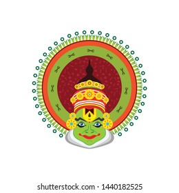 Kathakali face technical version Vector