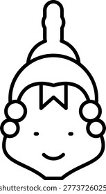 Kathakali Icon Vector Element line icon design vector icons