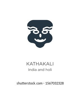 Kathakali icon vector. Trendy flat kathakali icon from india collection isolated on white background. Vector illustration can be used for web and mobile graphic design, logo, eps10