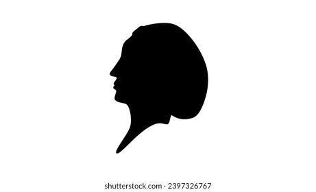 Katharina von Bora, schwarz, einzelne Silhouette