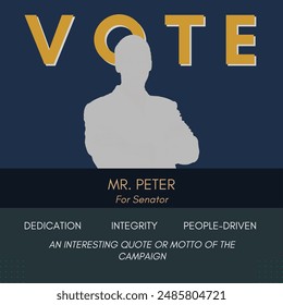 Kathmandu - 7 July 2024: Political vote election campaign flyer and poster template. editable promotion poster, brochure leaflet layout vector.