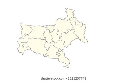 Mapa del distrito de Katihar en blanco, Distrito de Katihar, Estado de Bihar, República de la India, Gobierno de Bihar, territorio indio, India oriental, política, aldea, turismo