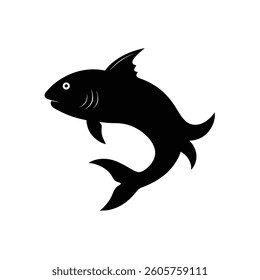 Katila fish line art on white background 