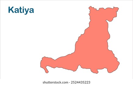 Mapa da subdivisão de Katiya, Distrito de Gopalganj, Estado de Bihar, República da Índia, Governo de Bihar, território indiano, Índia Oriental, política, aldeia, turismo