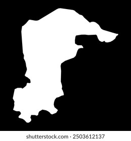 Mapa del estado de Katsina, división administrativa del país de Nigeria. Ilustración vectorial.