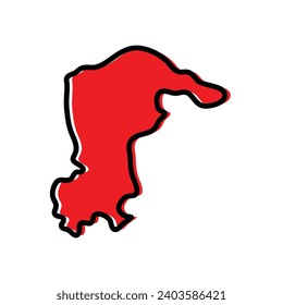ilustración del mapa vectorial del estado de katsina en Nigeria.