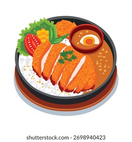 Katsu Don com ovo cozido