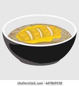 Katsu Ramen vector illustration