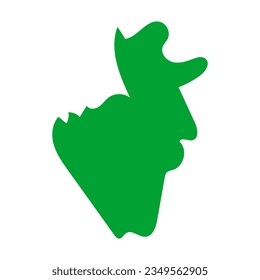 Katsushika ward map icon. Vector.