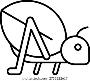 Katydid Illustration vector Icon Design