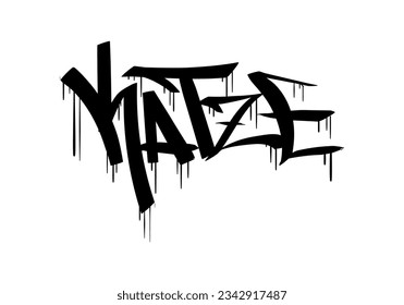 KATZE(GERMANY LANGUAGE)word graffiti tag style