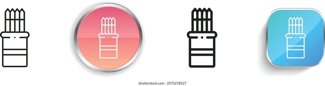 kau chim icon. Thin Linear, Regular and Button Style Design Isolated On White Background