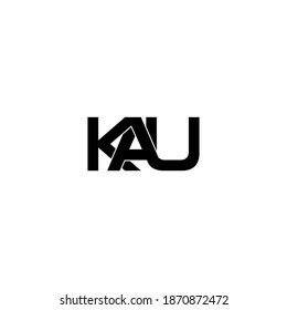 kau letter original monogram logo design