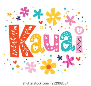 Kauai Vector Lettering Decorative Type