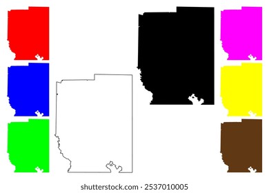 Kaufman County, Texas (Counties in Texas, United States of America,USA, U.S., US) map vector illustration, scribble sketch Kaufman map