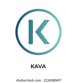 Icono de token de criptodivisa de Kava. Símbolo KAVA. Icono de vector criptodivisa. Ilustración de vector plano - Vector