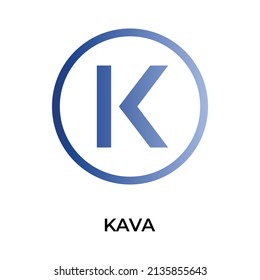 Kava Cryptocurrency token icon. KAVA token symbol. Cryptocurrency vector icon. Flat Vector illustration - Vector