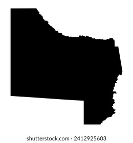 Kavango West region map, administrative division of Namibia. Vector illustration.