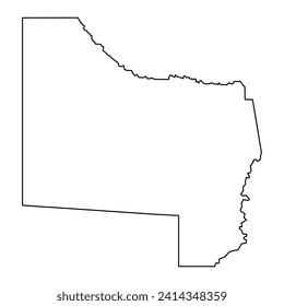 Kavango West region map, administrative division of Namibia. Vector illustration.
