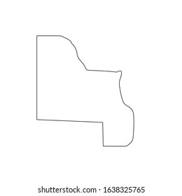 Kavango West region map in Namibia country