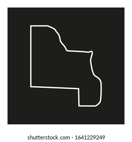 Kavango West region map in Namibia country