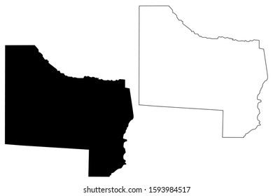 Kavango West Region (Regions of Namibia, Republic of Namibia) map vector illustration, scribble sketch Kavango West map