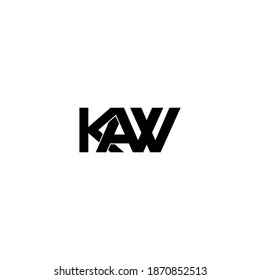 kaw letter original monogram logo design