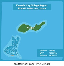 Kawachi City Or Village Region Ibaraki Prefecture Map Japan