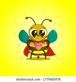 Kawai Bee cartoon vector illustration with a different syle