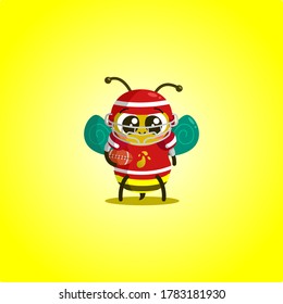 Kawai Bee cartoon vector illustration with a Lifestyle