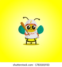Kawai Bee cartoon vector illustration with a Lifestyle