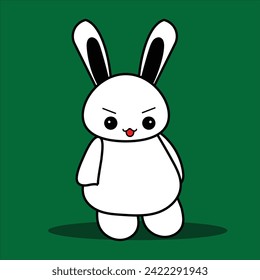 Kawai character cartoon with various expression. Editable character color. Sticker character 