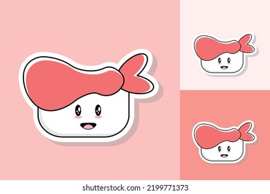 Kawai Character Of Food With Different Color Tone Background