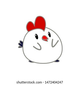 kawai or cute animal vector design for t-shirt or drawing book