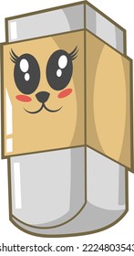 kawai cute chibi eraser. vector design and doodle art. for children book, logo, icon and others