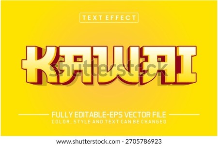 Kawai  font Text effect editable
