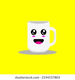 kawai glass vector illustration, perfect for children's books, advertisements, templates, etc