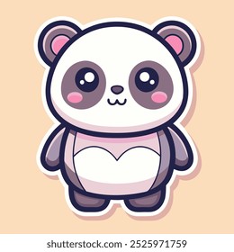 Icono del Vector del Clipart del panda de Kawai